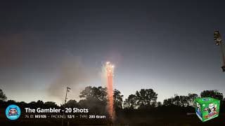 MS105 The Gambler - 20 shot 200 Gram - Sky Bacon Fireworks 2024 Production